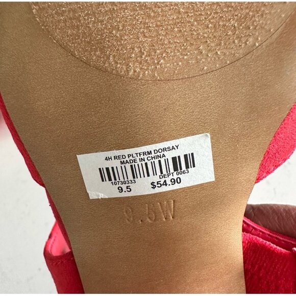 Torrid Red DOrsay Platform Heels 9.5W Womens Shoes With Adjustable Ankle Straps - Picture 4 of 8